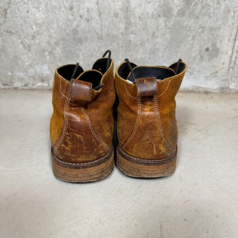 Wolverine 1883 Mens Tan Suede Chukka Boots Made in Portugal Size 9 Brown Leather